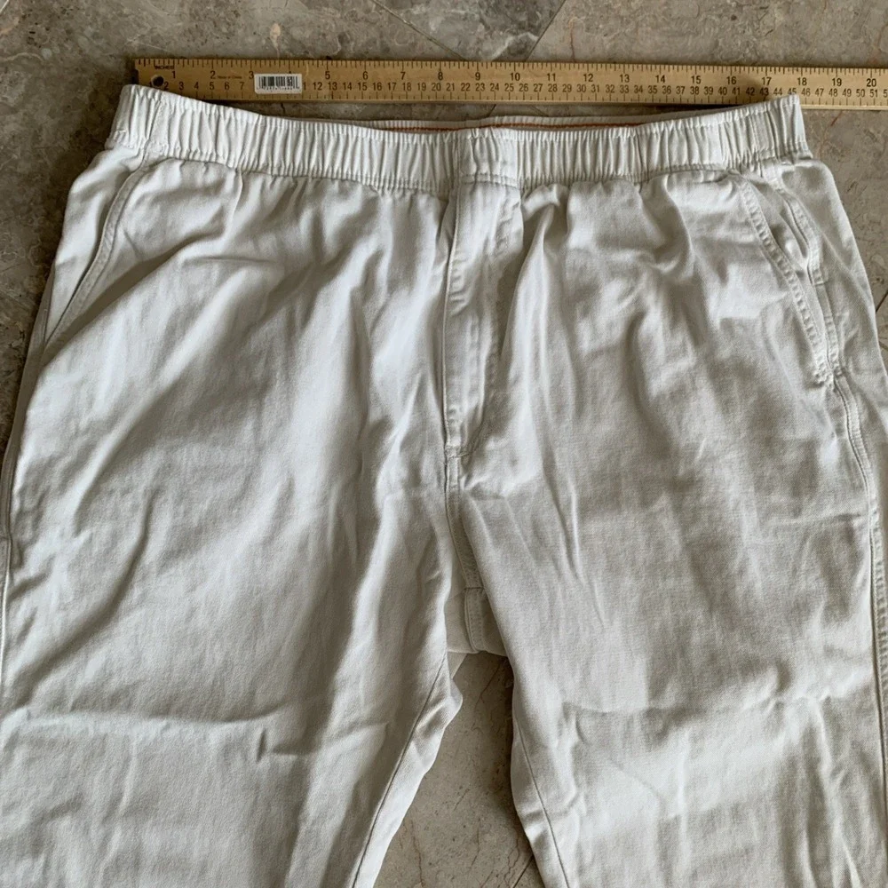 The Territory Ahead Pants Men XL Beige Stretch Cotton Knit Drawstring ALTERED